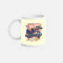 Blazing Time Machine-None-Mug-Drinkware-glitchygorilla