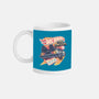 Blazing Time Machine-None-Mug-Drinkware-glitchygorilla
