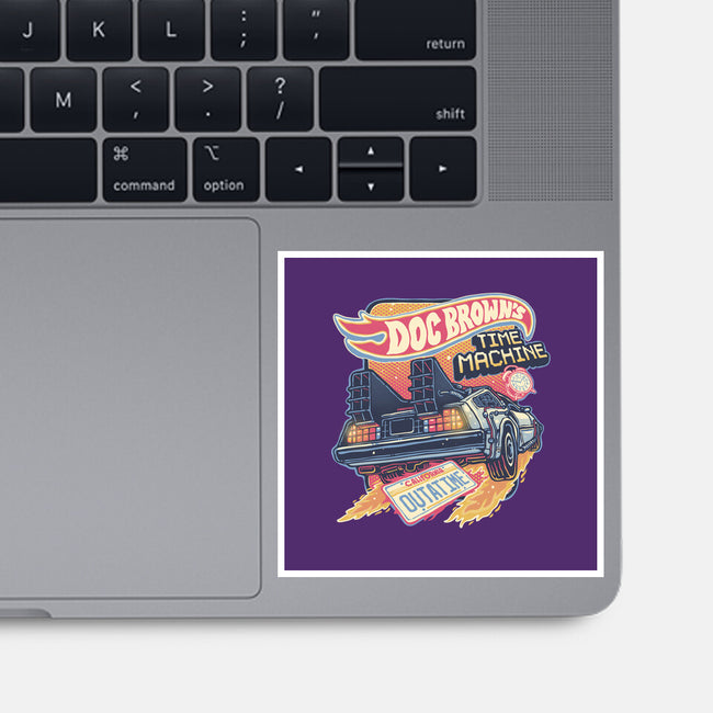 Blazing Time Machine-None-Glossy-Sticker-glitchygorilla