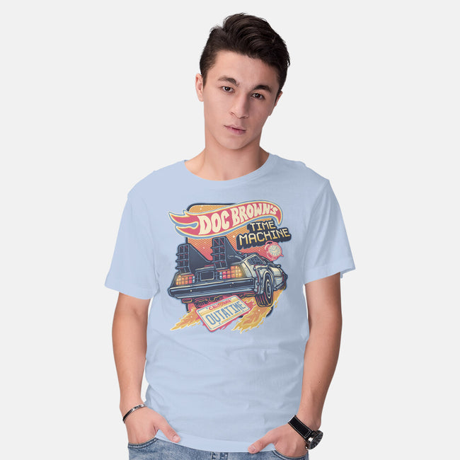 Blazing Time Machine-Mens-Basic-Tee-glitchygorilla