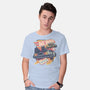 Blazing Time Machine-Mens-Basic-Tee-glitchygorilla