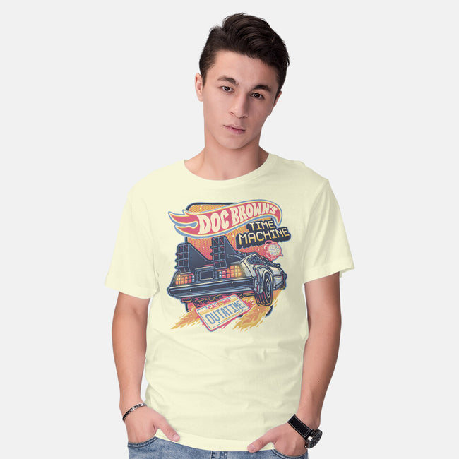 Blazing Time Machine-Mens-Basic-Tee-glitchygorilla