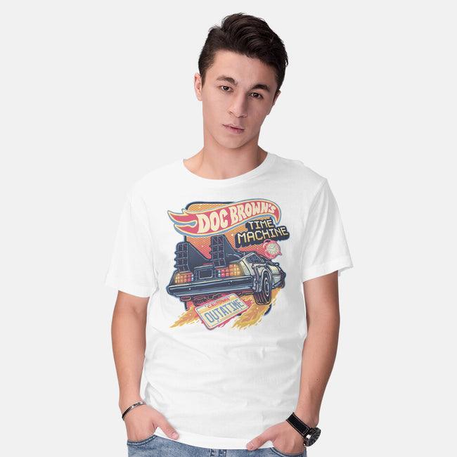 Blazing Time Machine-Mens-Basic-Tee-glitchygorilla