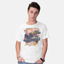 Blazing Time Machine-Mens-Basic-Tee-glitchygorilla