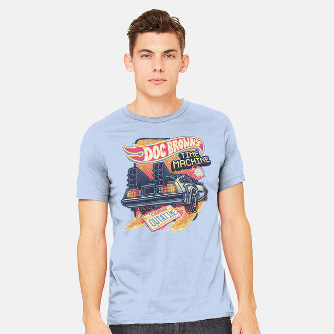 Blazing Time Machine-Mens-Heavyweight-Tee-glitchygorilla