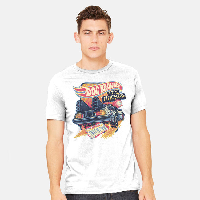 Blazing Time Machine-Mens-Heavyweight-Tee-glitchygorilla