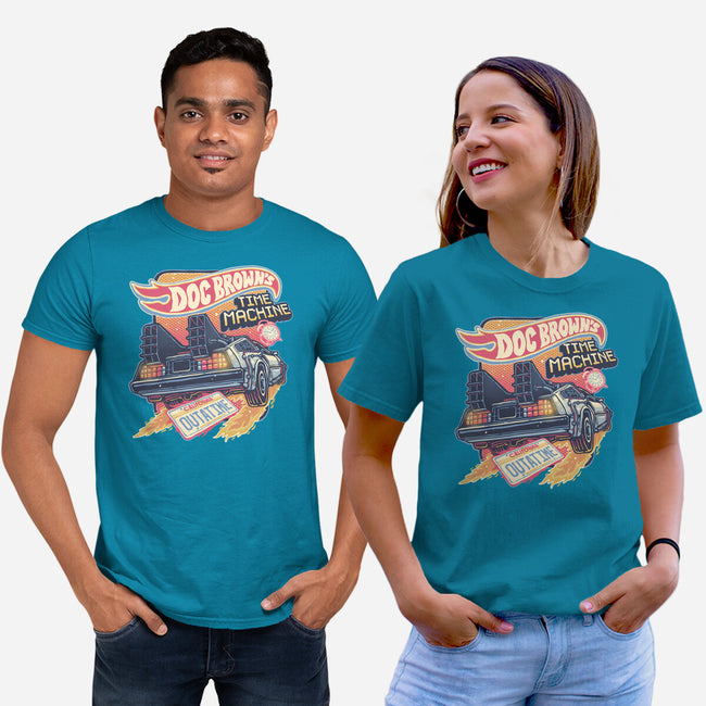 Blazing Time Machine-Unisex-Basic-Tee-glitchygorilla