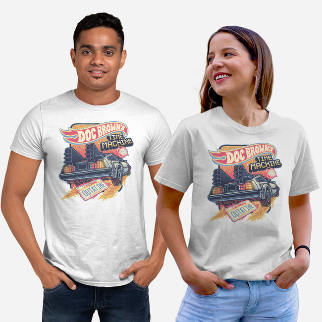 Blazing Time Machine-Unisex-Basic-Tee-glitchygorilla