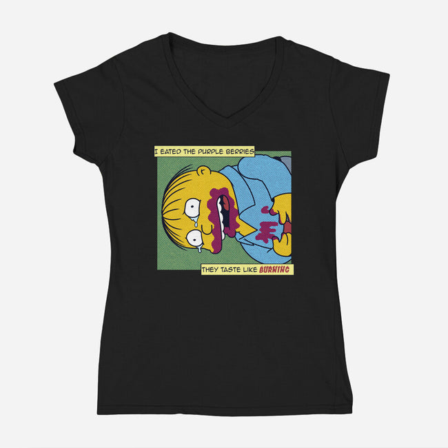 I Eated Them-Womens-V-Neck-Tee-SeamusAran