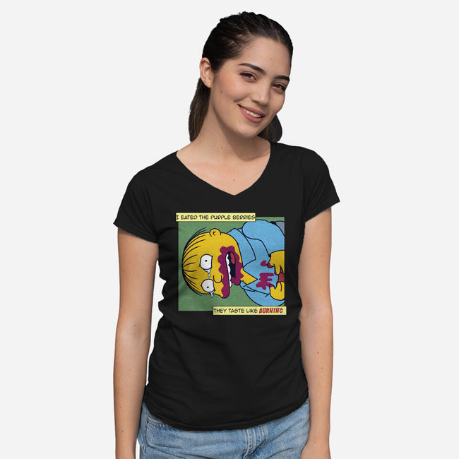 I Eated Them-Womens-V-Neck-Tee-SeamusAran