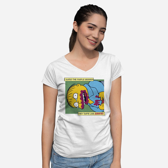 I Eated Them-Womens-V-Neck-Tee-SeamusAran