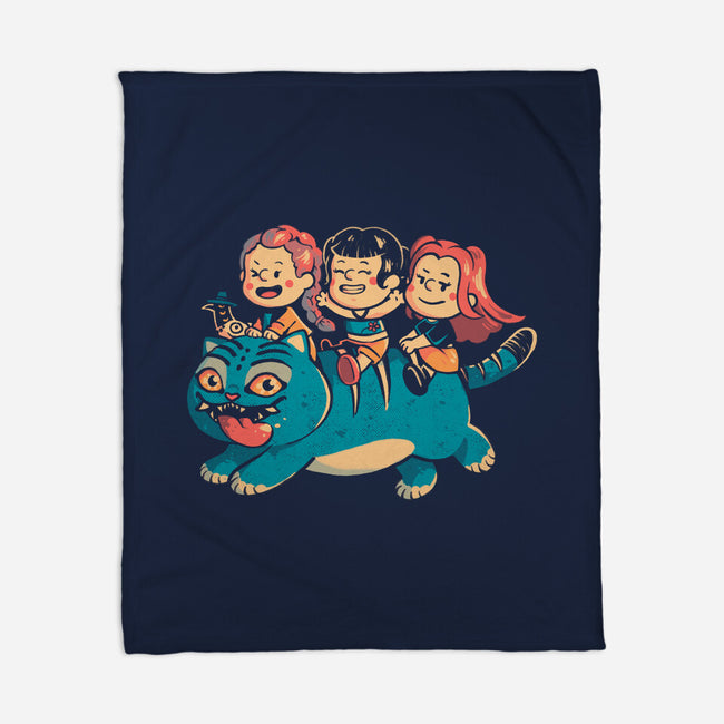 Feline Express-None-Fleece-Blanket-Arigatees