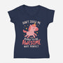 Born To Be Awesome-Womens-V-Neck-Tee-koalastudio