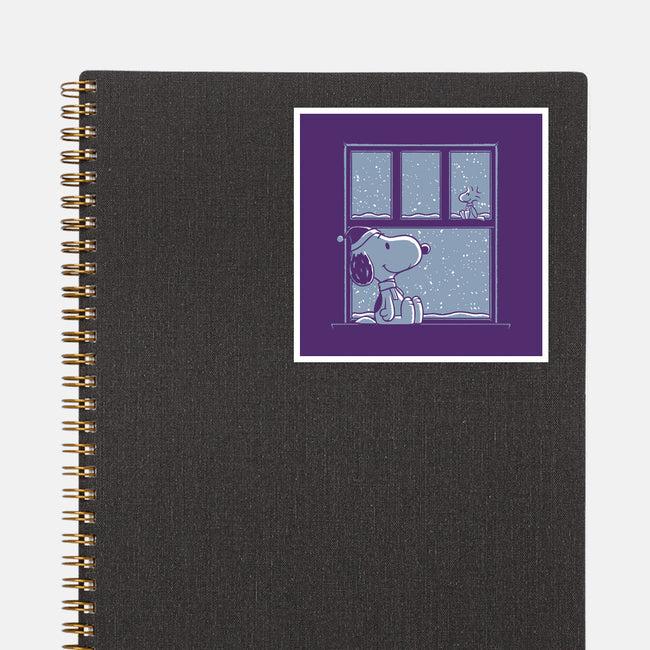 Snowy Day Dog-None-Glossy-Sticker-Studio Mootant