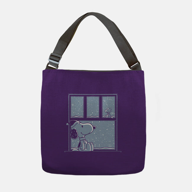 Snowy Day Dog-None-Adjustable Tote-Bag-Studio Mootant