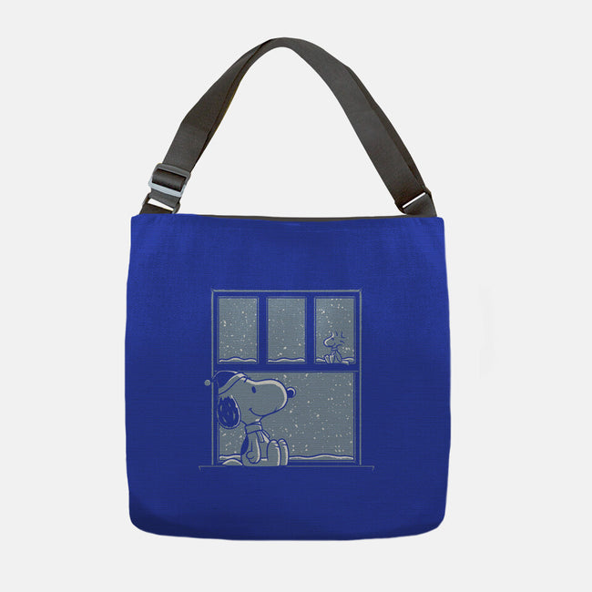 Snowy Day Dog-None-Adjustable Tote-Bag-Studio Mootant