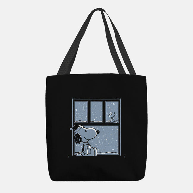 Snowy Day Dog-None-Basic Tote-Bag-Studio Mootant