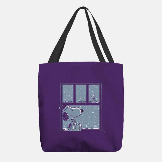 Snowy Day Dog-None-Basic Tote-Bag-Studio Mootant