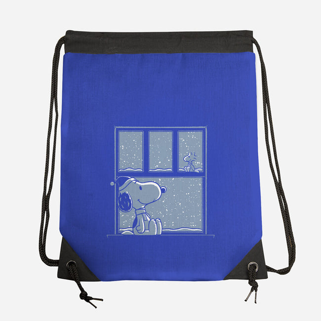 Snowy Day Dog-None-Drawstring-Bag-Studio Mootant
