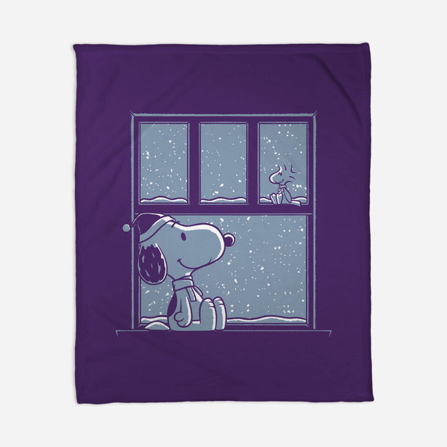 Snowy Day Dog-None-Fleece-Blanket-Studio Mootant