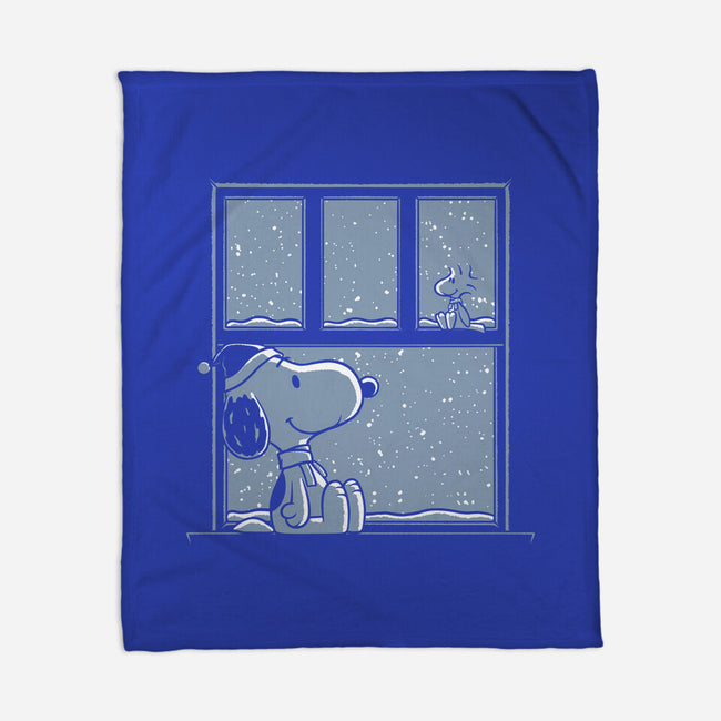 Snowy Day Dog-None-Fleece-Blanket-Studio Mootant