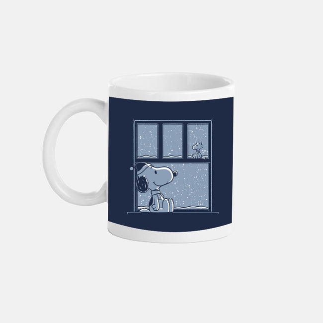Snowy Day Dog-None-Mug-Drinkware-Studio Mootant