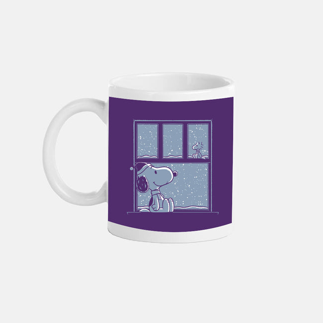Snowy Day Dog-None-Mug-Drinkware-Studio Mootant