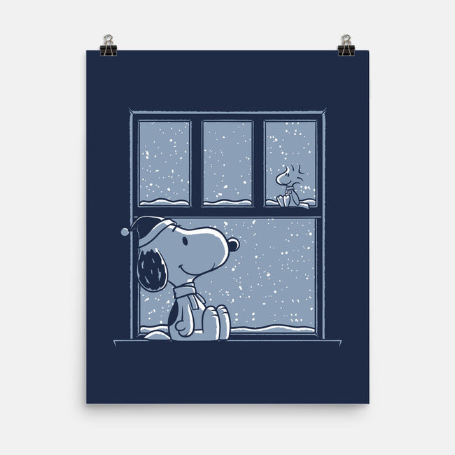Snowy Day Dog-None-Matte-Poster-Studio Mootant