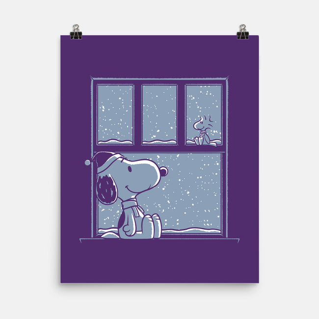 Snowy Day Dog-None-Matte-Poster-Studio Mootant
