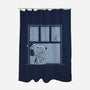 Snowy Day Dog-None-Polyester-Shower Curtain-Studio Mootant