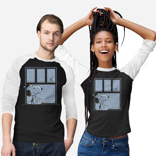 Snowy Day Dog-Unisex-Baseball-Tee-Studio Mootant