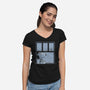 Snowy Day Dog-Womens-V-Neck-Tee-Studio Mootant