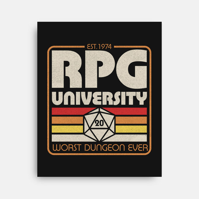 RPG University Vintage-None-Stretched-Canvas-Studio Mootant
