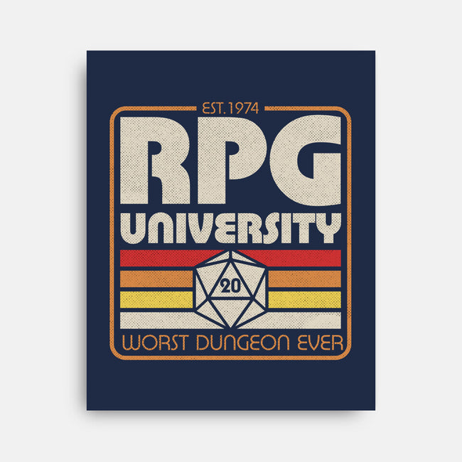 RPG University Vintage-None-Stretched-Canvas-Studio Mootant