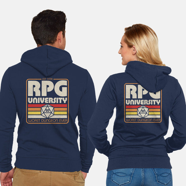 RPG University Vintage-Unisex-Zip-Up-Sweatshirt-Studio Mootant