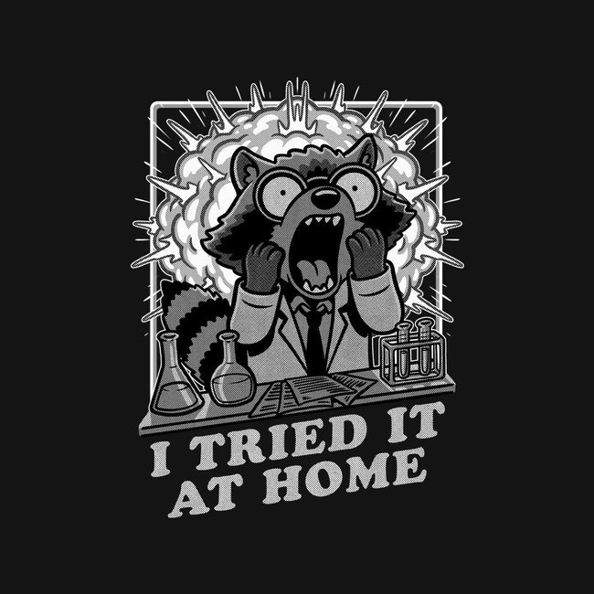 Raccoon Science Experiment At Home-Womens-Fitted-Tee-Studio Mootant