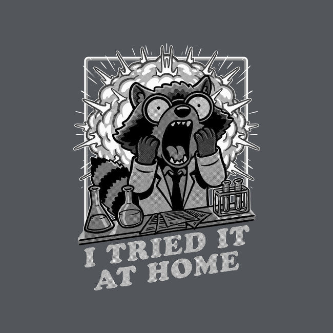 Raccoon Science Experiment At Home-Womens-Fitted-Tee-Studio Mootant
