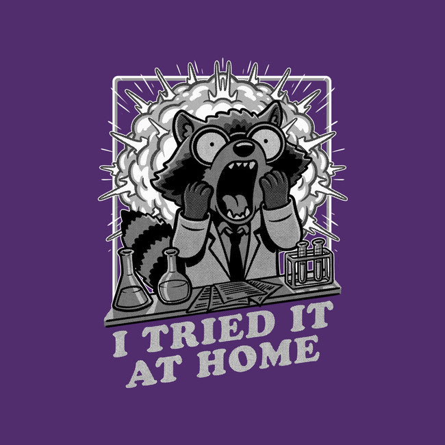 Raccoon Science Experiment At Home-Womens-Fitted-Tee-Studio Mootant
