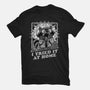 Raccoon Science Experiment At Home-Womens-Fitted-Tee-Studio Mootant