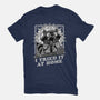 Raccoon Science Experiment At Home-Womens-Fitted-Tee-Studio Mootant