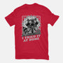 Raccoon Science Experiment At Home-Womens-Fitted-Tee-Studio Mootant