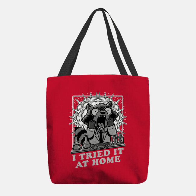 Raccoon Science Experiment At Home-None-Basic Tote-Bag-Studio Mootant