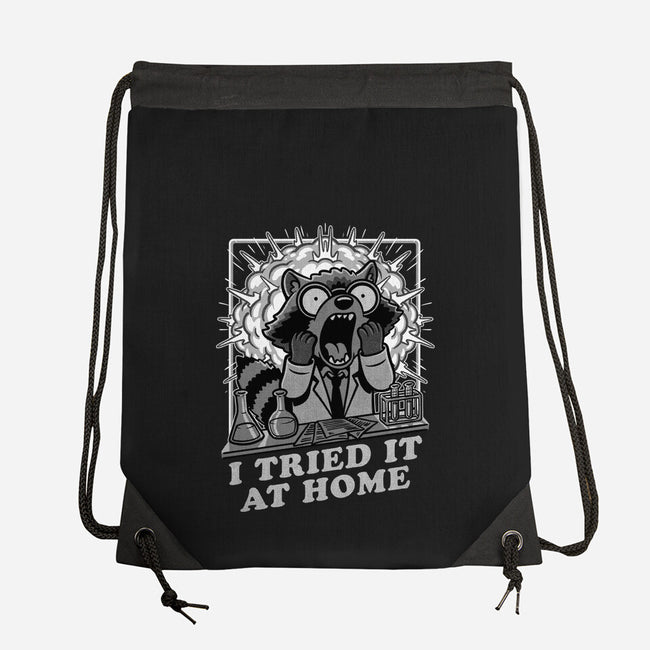 Raccoon Science Experiment At Home-None-Drawstring-Bag-Studio Mootant
