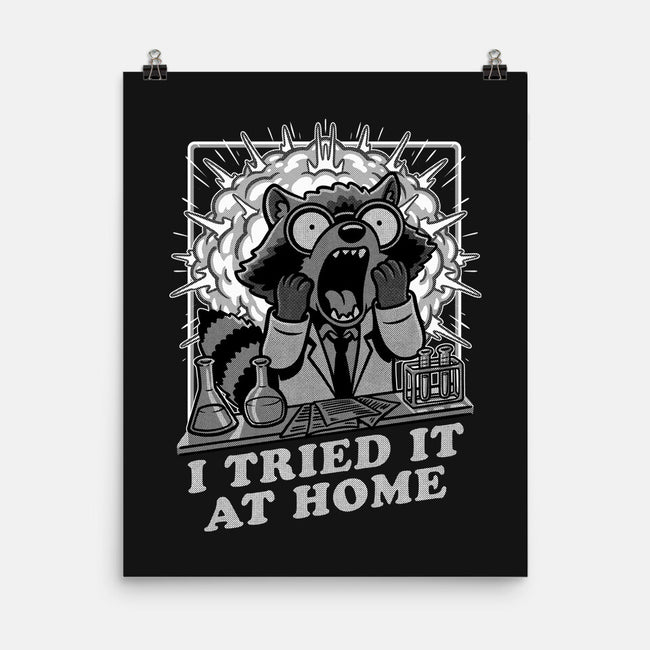 Raccoon Science Experiment At Home-None-Matte-Poster-Studio Mootant