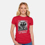 Raccoon Science Experiment At Home-Womens-Fitted-Tee-Studio Mootant