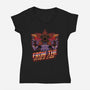 Dimensional Monster Vaporwave-Womens-V-Neck-Tee-Studio Mootant