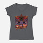 Dimensional Monster Vaporwave-Womens-V-Neck-Tee-Studio Mootant