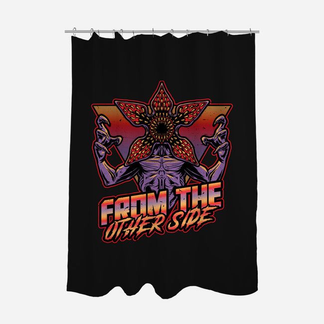 Dimensional Monster Vaporwave-None-Polyester-Shower Curtain-Studio Mootant