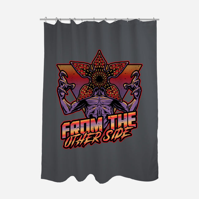 Dimensional Monster Vaporwave-None-Polyester-Shower Curtain-Studio Mootant