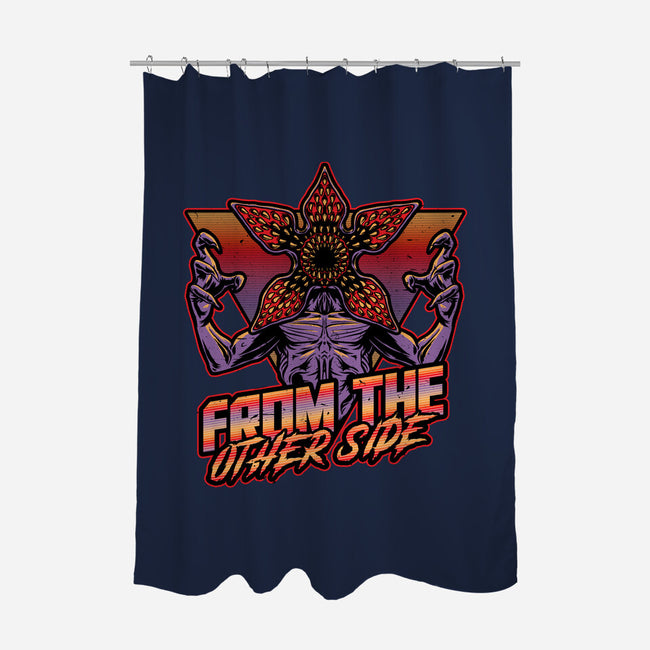 Dimensional Monster Vaporwave-None-Polyester-Shower Curtain-Studio Mootant